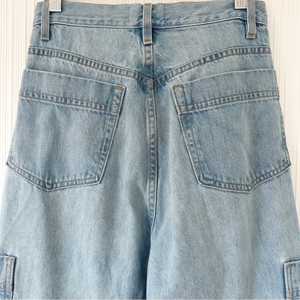 FRAME High Rise Baggy Pocket Jeans/Wide Leg in Genoa/Light Wash/size 27 - Picture 12 of 13